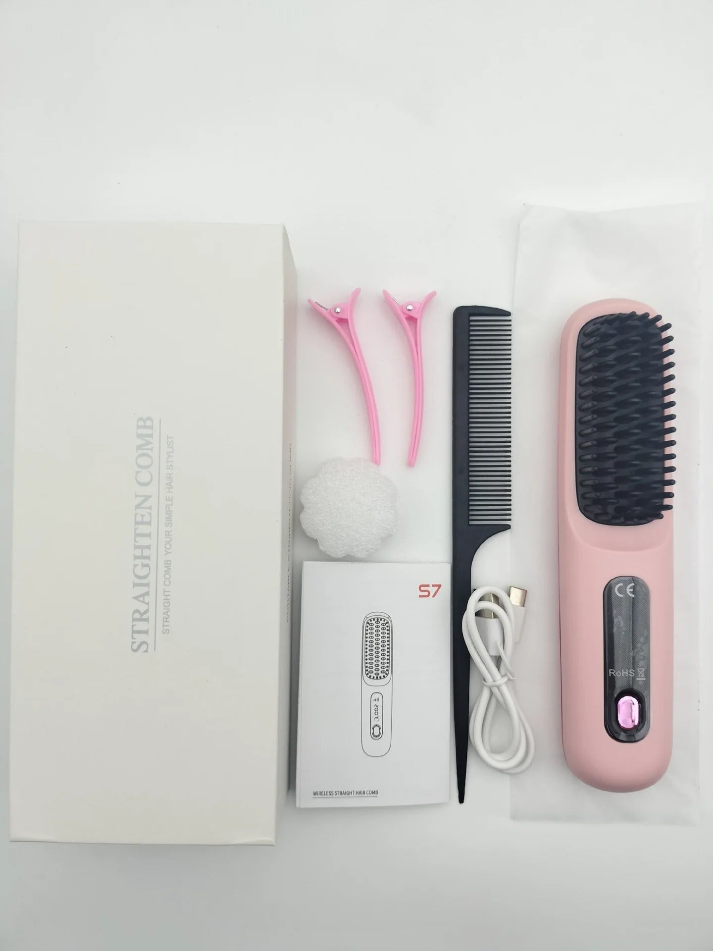 ChoreGlee™ Portable Straightener Brush for Short Hair