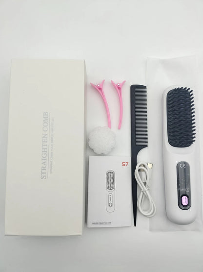 ChoreGlee™ Portable Straightener Brush for Short Hair